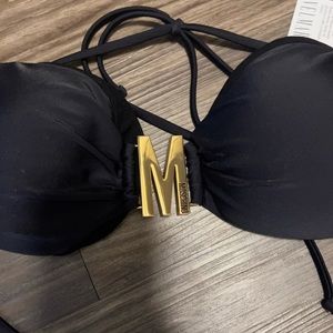 Moschino Swim embellished bikini top
